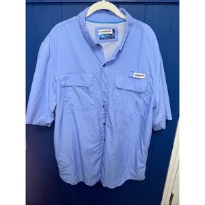 Magellan Fishing Shirt Mens XL-TAngler Fit Mag Wick Vented Blue